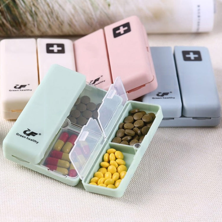 Folding Portable Sealed and Dispensing Small Pill Box(White) - Pill Boxes by PMC Jewellery | Online Shopping South Africa | PMC Jewellery