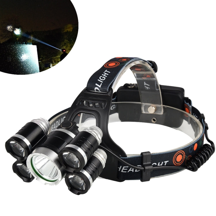 Outdoor Glare Rechargeable LED Headlight High Power Outdoor Lighting Fishing Light, Style: Rotate (Batteries And USB Cable) - Headlamp by PMC Jewellery | Online Shopping South Africa | PMC Jewellery