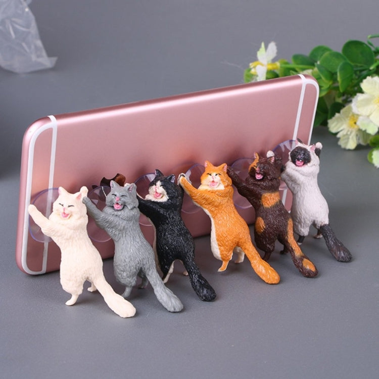 60 PCS Sucker Design Cute Cat Smartphone Holder(Black) - Desktop Holder by PMC TechLife | Online Shopping South Africa | PMC TechLife