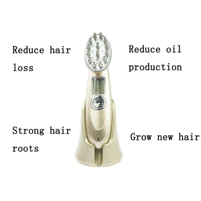 RF Hair Growth Comb Scalp Oil Control & Anti-Hair Loss Massager English Manual(Golden) - Combs by PMC Jewellery | Online Shopping South Africa | PMC Jewellery