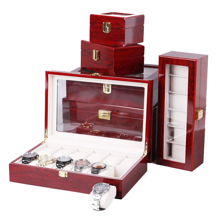 Wooden Baking Paint Watch Box Jewelry Storage Display Box(06 Full Carbon Paint) - Watch Storages by PMC Jewellery | Online Shopping South Africa | PMC Jewellery | Buy Now Pay Later Mobicred