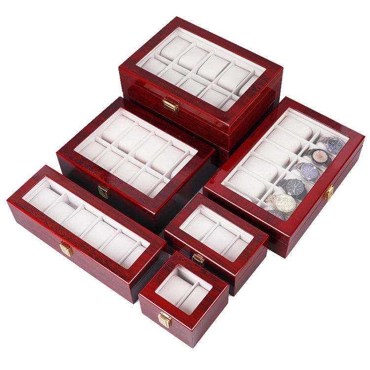 Wooden Baking Paint Watch Box Jewelry Storage Display Box(06 Full Carbon Paint) - Watch Storages by PMC Jewellery | Online Shopping South Africa | PMC Jewellery | Buy Now Pay Later Mobicred