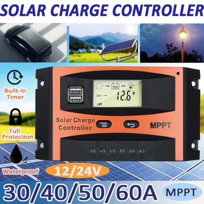 MPPT 12V/24V Automatic Identification Solar Controller With USB Output, Model: 40A - Others by PMC Jewellery | Online Shopping South Africa | PMC Jewellery