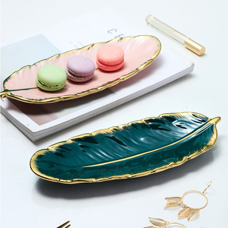 Phnom Penh Ceramic Dessert Plate Feather Plate Banana Leaf Fruit Dried Fruit Storage Tray, Size: Small (Matte  Black) - free shipping - PMC TechLife - Order now!