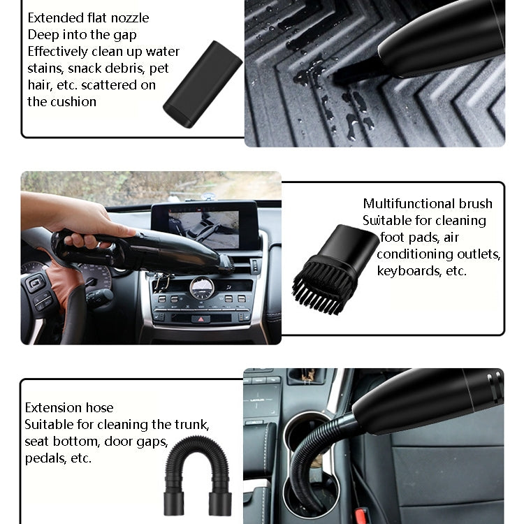 Car Handheld Portable Vacuum Cleaner Small Car Vacuum Cleaner Wireless Black Gray - Vacuum Cleaner by PMC TechLife | Online Shopping South Africa | PMC TechLife