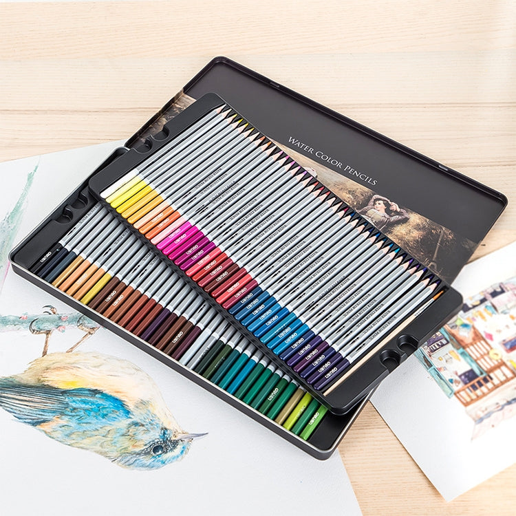 Deli Water-Soluble Colored Pencils 24 Colors 36 Colors 48 Colors 72 Color Pens Coloring Painting Pens, Lead color: 48 Colors (Iron Box) - Pencils by Deli | Online Shopping South Africa | PMC Jewellery