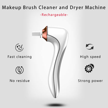 Electric Scrubber Make-Up Brush Cleaning Machine Automatic Dryer USB Rechargeable Make-Up Brush Cleaner(White) - Tools by PMC Jewellery | Online Shopping South Africa | PMC Jewellery