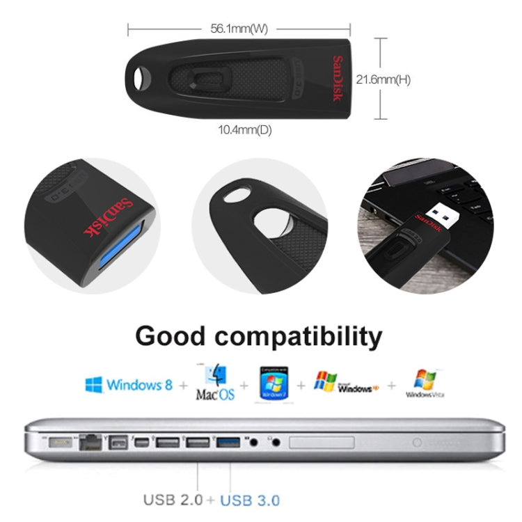 SanDisk CZ48 USB 3.0 High Speed Business Encrypted U Disk, Capacity: 16GB - USB Flash Drives by SanDisk | Online Shopping South Africa | PMC Jewellery | Buy Now Pay Later Mobicred