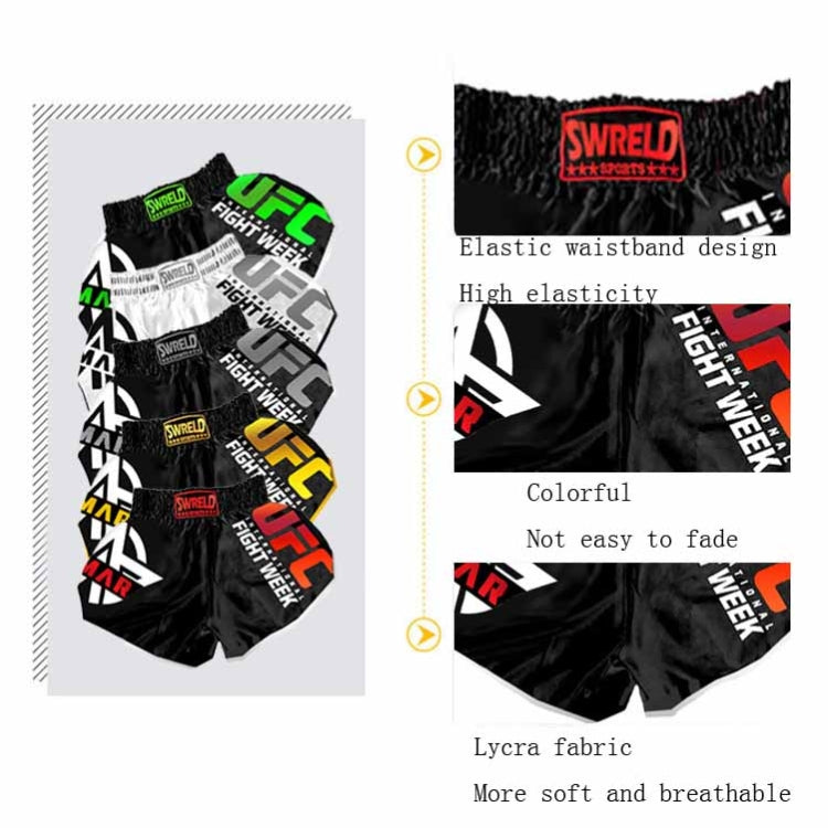 SWERLD Boxing/MMA/UFC Sports Training Fitness Shorts, Size: XXXL(3) - Sports Shorts by SWERLD | Online Shopping South Africa | PMC Jewellery
