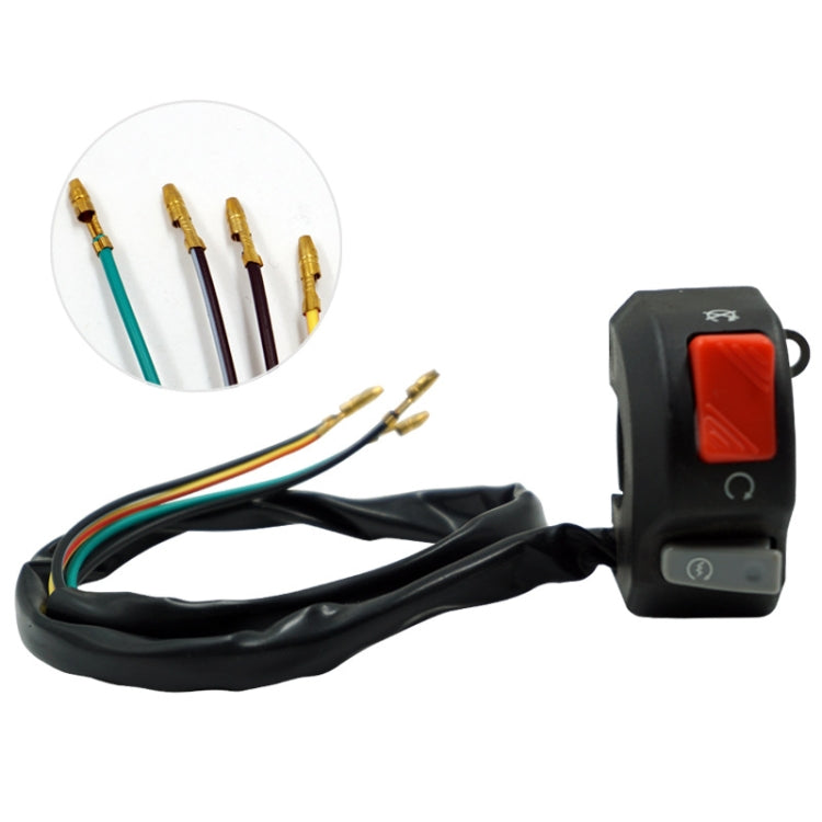 2 PCS Motorcycle Modified Faucet Extinguished Start Switch - Electrical System by PMC TechLife | Online Shopping South Africa | PMC TechLife