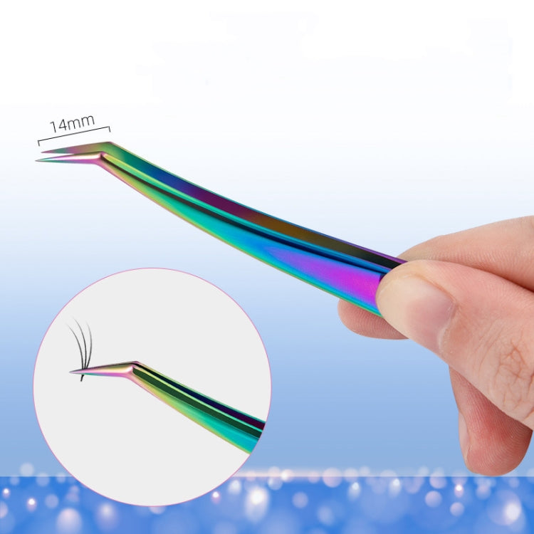 Nail Art Eyelash Tweezers Stainless Steel Colorful High Precision Grafting Eyelash Curler, Specification: 3 PCS Mirror Light Dolphin Clip - Tools by PMC Jewellery | Online Shopping South Africa | PMC Jewellery