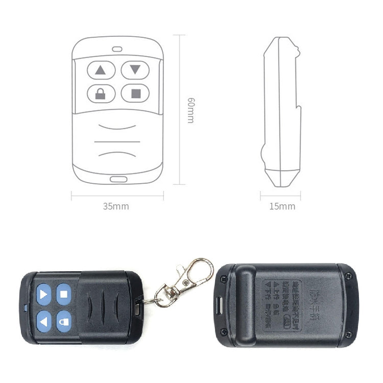 2 PCS Electric Roller Shutter Waterproof Copy Universal Remote Controller Garage Door Remote Control Key(433MHz) - Universal by PMC Jewellery | Online Shopping South Africa | PMC Jewellery