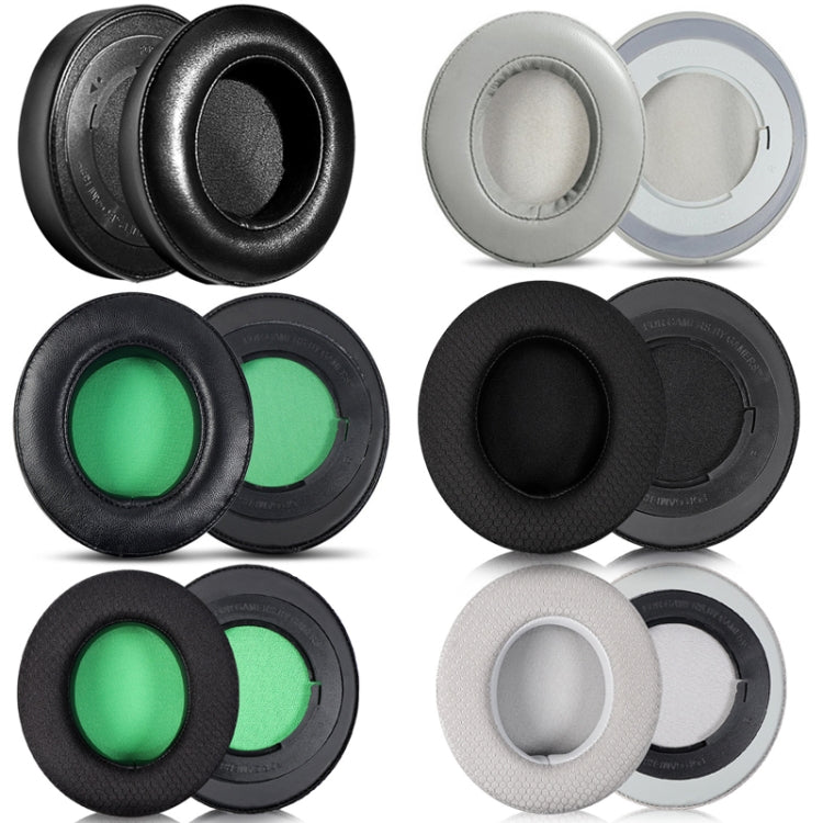 2 PCS Headset Sponge Case For Razer BlackShark V2/V2X/V2SE, Colour: Ellipse(Black Net Black Bottom) - Earmuff & Pad by PMC TechLife | Online Shopping South Africa | PMC TechLife
