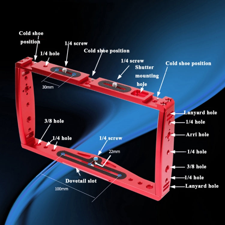 Diving Dual Handheld Grip Bracket Stabilizer Extension Phone Clamp Camera Rig Cage Underwater Case for GoPro HERO9 /8 /7, Colour: Red Bracket + Shutter - Camera Cage by PMC TechLife | Online Shopping South Africa | PMC TechLife