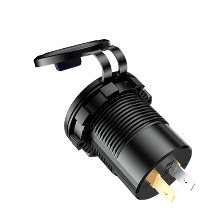 Car Motorcycle Ship Modified USB Charger Waterproof PD + QC3.0 Fast Charge, Model: Blue Light With Terminal - DIY Modified Charger by PMC TechLife | Online Shopping South Africa | PMC TechLife