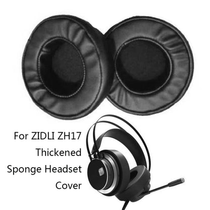 2 PCS For ZIDLI ZH17 Thickened Sponge Headset Cover(Black) - Earmuff & Pad by PMC Jewellery | Online Shopping South Africa | PMC Jewellery