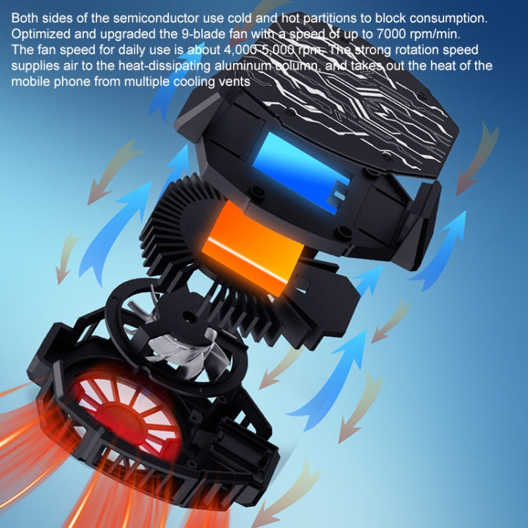 MEMO DL05 Semiconductor Cooling Mobile Phone Radiator with Colorful Lights - Cooling Fan Radiator by PMC TechLife | Online Shopping South Africa | PMC TechLife | Buy Now Pay Later Mobicred