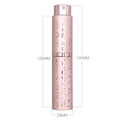 2 PCS Embossed Rotating Perfume Bottle Metal Discharge Bottle Sterilizing Alcohol Spray Bottle, Specification: 10ml(Silver) - Cosmetics bottle by PMC Jewellery | Online Shopping South Africa | PMC Jewellery