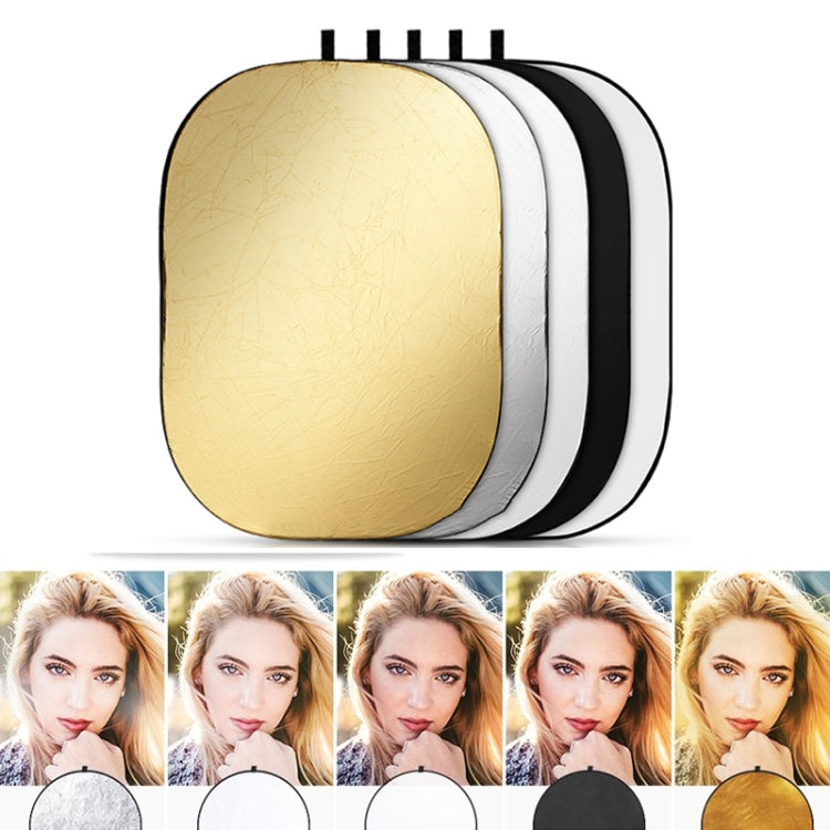 90 x 120cm 5-in-1 Silver / Soft / Gold / White / Black Folding Photo Studio Reflector Board -  by PMC TechLife | Online Shopping South Africa | PMC TechLife