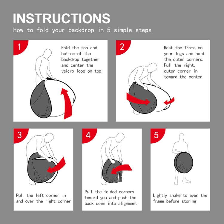 90 x 120cm 5-in-1 Silver / Soft / Gold / White / Black Folding Photo Studio Reflector Board -  by PMC TechLife | Online Shopping South Africa | PMC TechLife