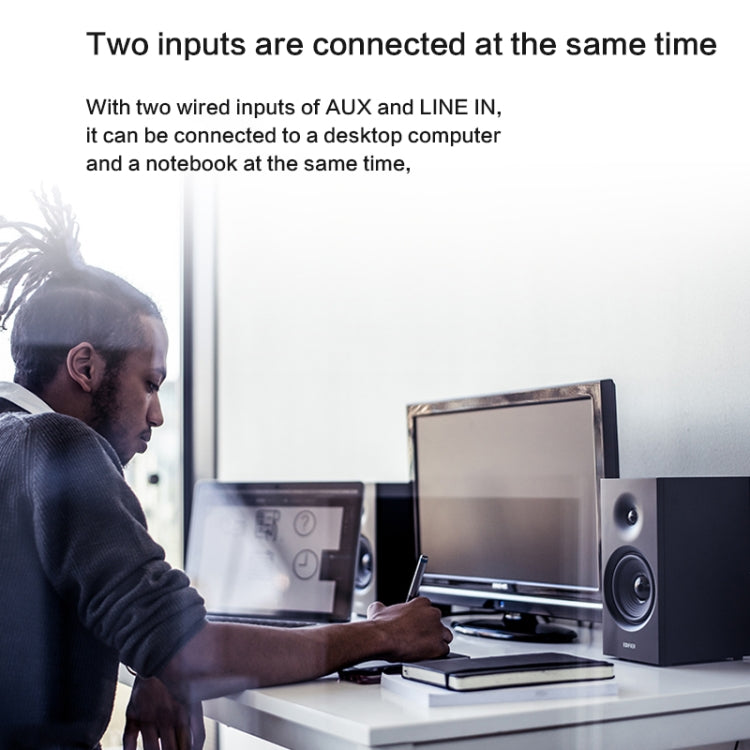 Edifier R1080BT Bluetooth Desktop Speaker, US Plug(White) - free shipping - PMC TechLife - Order now!