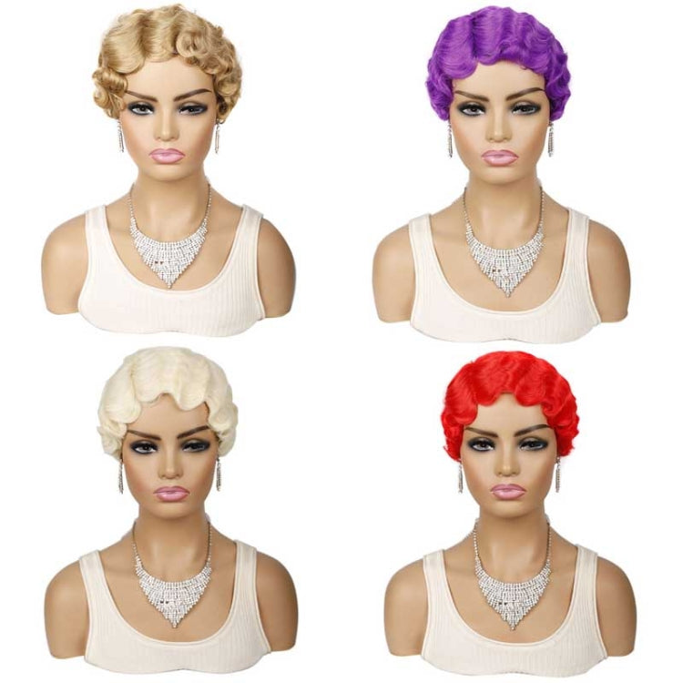 Ladies Short Hair Wig Retro Water Wave Curly Wig(613 #) - Wigs by PMC Jewellery | Online Shopping South Africa | PMC Jewellery