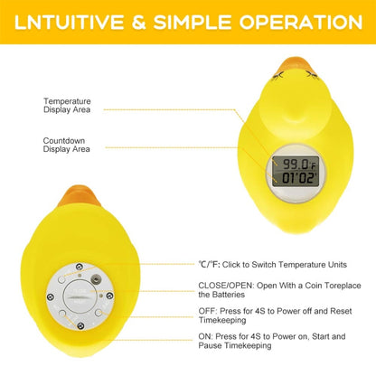 SN062 Children Bath Thermometer Water Baby Bathing Yellow Duck Water Thermometer(Yellow) - Digital Thermometer by PMC Jewellery | Online Shopping South Africa | PMC Jewellery