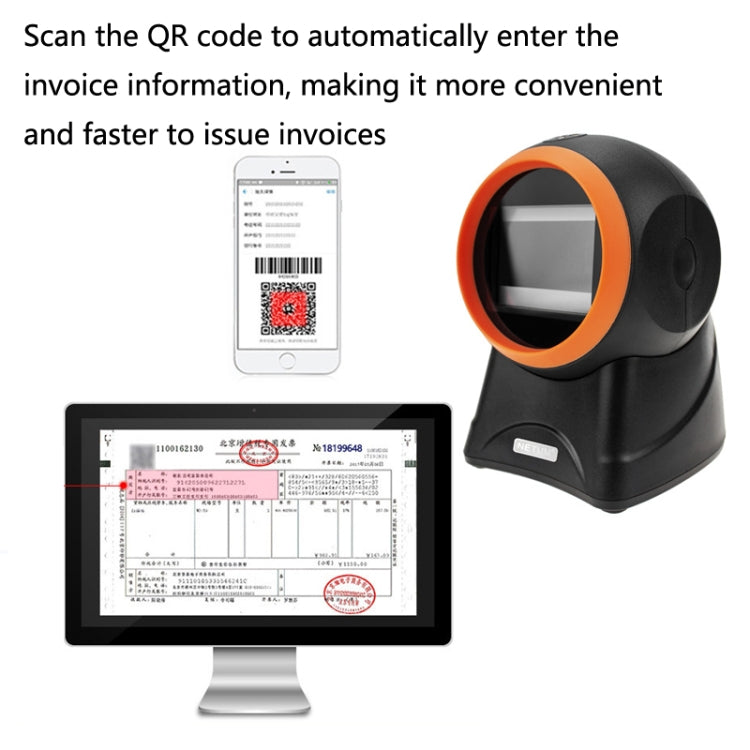 NETUM 2050 Supermarket Cashier Barcode QR Code Scanner Desktop Vertical Scanner, Specification： Regular Version - Barcode Scanner by NETUM | Online Shopping South Africa | PMC Jewellery | Buy Now Pay Later Mobicred