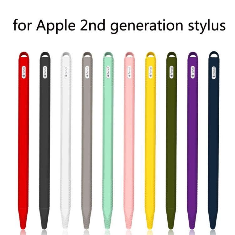 5 PCS Stylus Silicone Protective Case For Apple Pencil 2(Black) - Pencil Accessories by PMC Jewellery | Online Shopping South Africa | PMC Jewellery