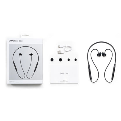 OPPO Enco M33 Hanging Neck Sports Bluetooth Earphones Long Battery Life Gaming Music Headphones(Black) - Neck-mounted Earphone by OPPO | Online Shopping South Africa | PMC Jewellery | Buy Now Pay Later Mobicred