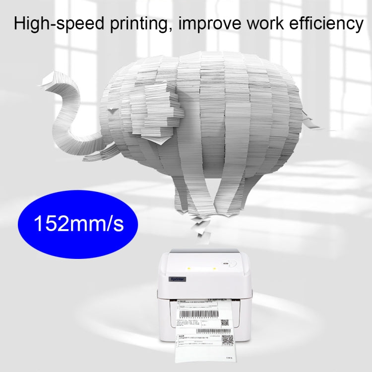 Xprinter XP-420B 108mm Express Order Printer Thermal Label Printer, Style:USB+LAN Port(UK Plug) - Printer by Xprinter | Online Shopping South Africa | PMC Jewellery | Buy Now Pay Later Mobicred