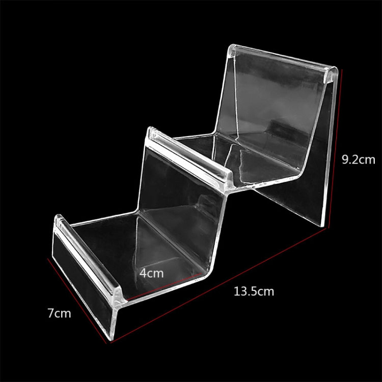 10 PCS Thickened Transparent Wallet Holder Plastic Phone Mask Display Stand Counter Display Stand,Specification: No. 3 2 Layer - Desktop Holder by PMC Jewellery | Online Shopping South Africa | PMC Jewellery