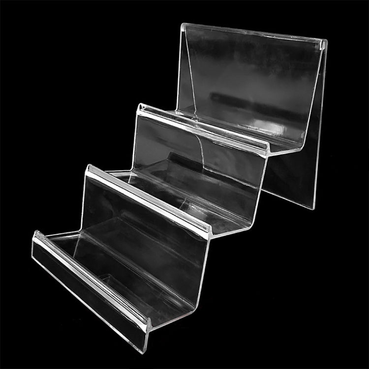 10 PCS Thickened Transparent Wallet Holder Plastic Phone Mask Display Stand Counter Display Stand,Specification: No. 4 3 Layer - Desktop Holder by PMC Jewellery | Online Shopping South Africa | PMC Jewellery