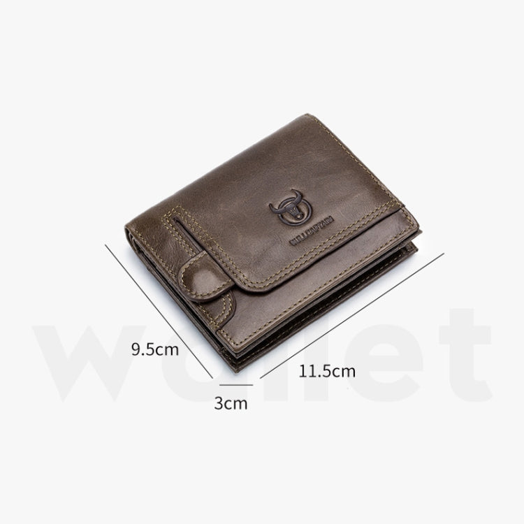 BULL CAPTAIN 037 First-Layer Cowhide Men Leather Wallet Driver License Coin Purse(Brown) - free shipping - PMC TechLife - Order now!