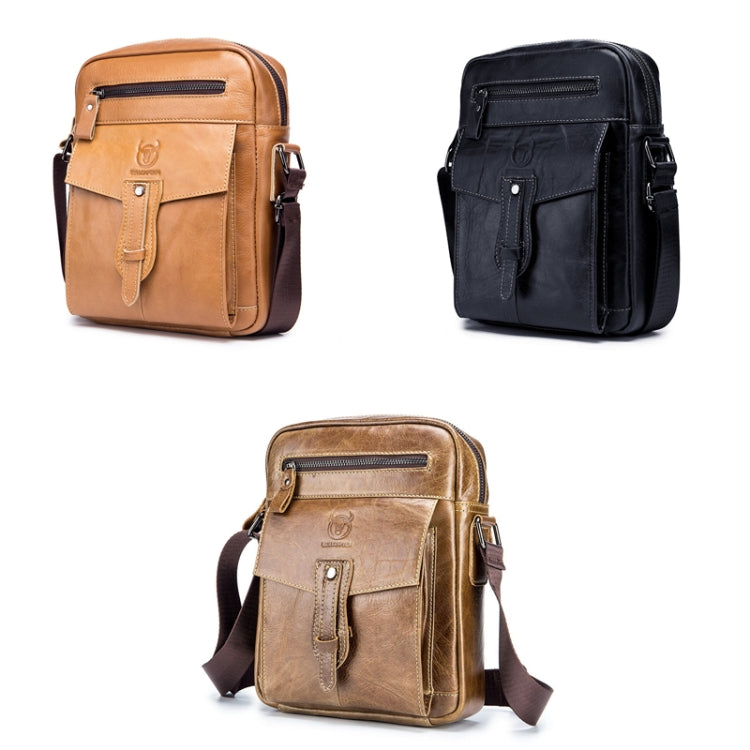 BULL CAPTAIN 053 Men Messenger Bag Cowhide Large Capacity Briefcase, Specification���Large (Dark Brown) - Single-shoulder Bags by BULL CAPTAIN | Online Shopping South Africa | PMC TechLife | Buy Now Pay Later Mobicred