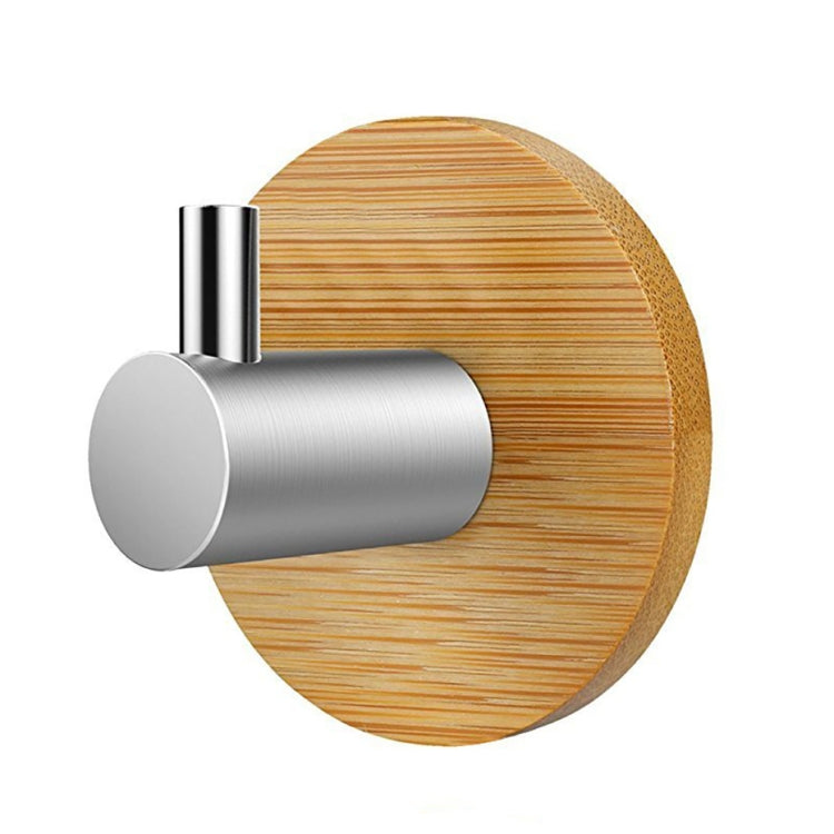 Bamboo Hook Bathroom Kitchen Towel Coat Hook Stainless Steel Door Sticky Hook(Single Hook) - Shelf & Hooks by PMC TechLife | Online Shopping South Africa | PMC TechLife