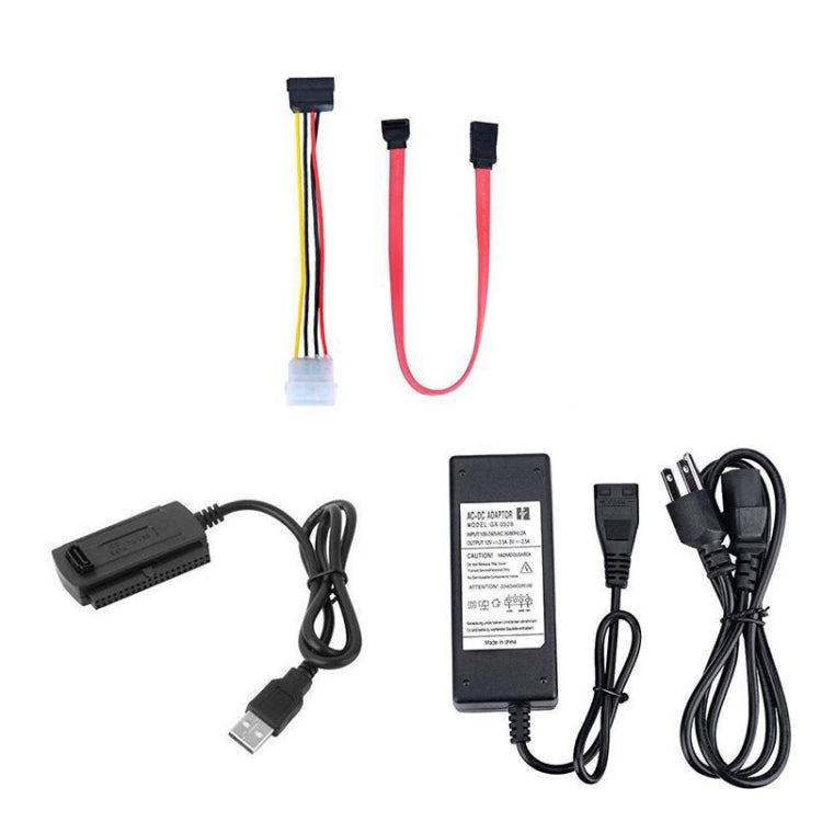 YP009 Three-Purpose USB to IDE/SATA Easy Drive Cable Hard Disk Drive Data Cable with Power Supply(UK Plug Set) - USB to IDE / SATA by PMC TechLife | Online Shopping South Africa | PMC TechLife