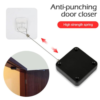 P093 Automatic Doorkeeper Telescher Door Closer Sliding Door Anti-Theft Box, Specification: 2nd Generation Black All Glue 800g 1m - Furniture Accessories by PMC Jewellery | Online Shopping South Africa | PMC Jewellery