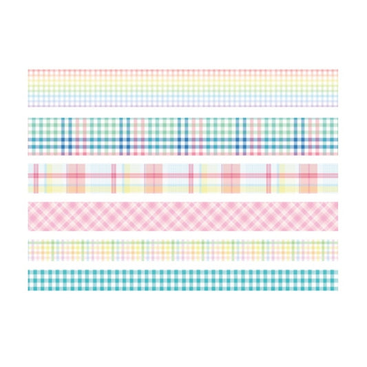 Paper Lattice Decorative Material Tape For Handbook(Rainbow Plaid) - Tape & Solid glue by PMC Jewellery | Online Shopping South Africa | PMC Jewellery