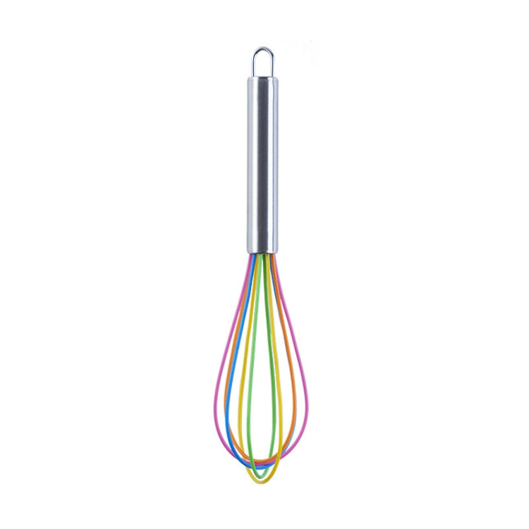 Silicone Egg Beater Home Egg Mixer Kitchen Gadgets Cream Baking Tools, Colour: 10 inch Colorful - Stirrer & Squeezer by PMC TechLife | Online Shopping South Africa | PMC TechLife