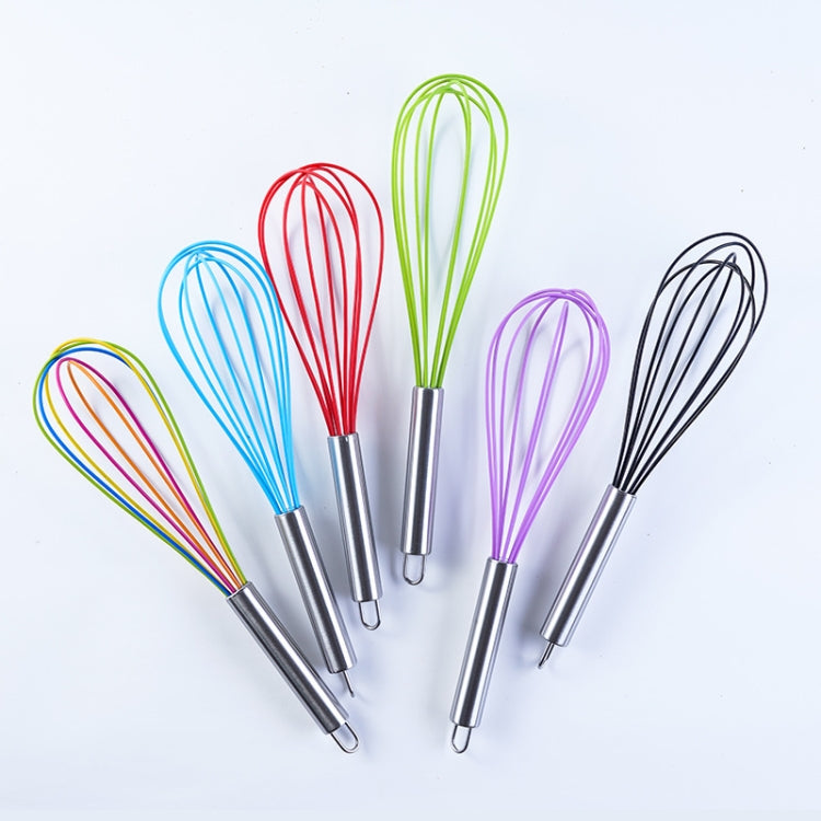 Silicone Egg Beater Home Egg Mixer Kitchen Gadgets Cream Baking Tools, Colour: 10 inch Colorful - Stirrer & Squeezer by PMC TechLife | Online Shopping South Africa | PMC TechLife