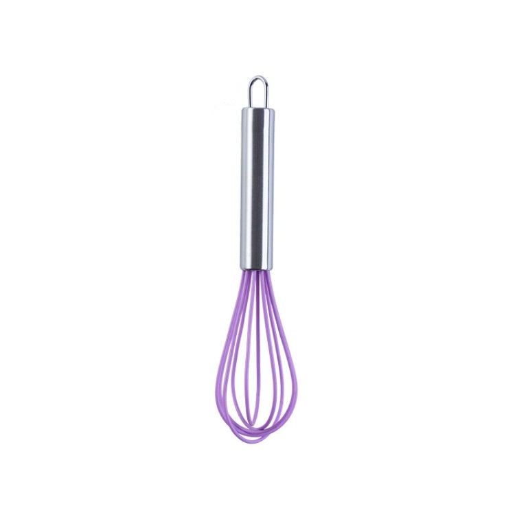 Silicone Egg Beater Home Egg Mixer Kitchen Gadgets Cream Baking Tools, Colour: 8 inch Purple - Stirrer & Squeezer by PMC Jewellery | Online Shopping South Africa | PMC Jewellery