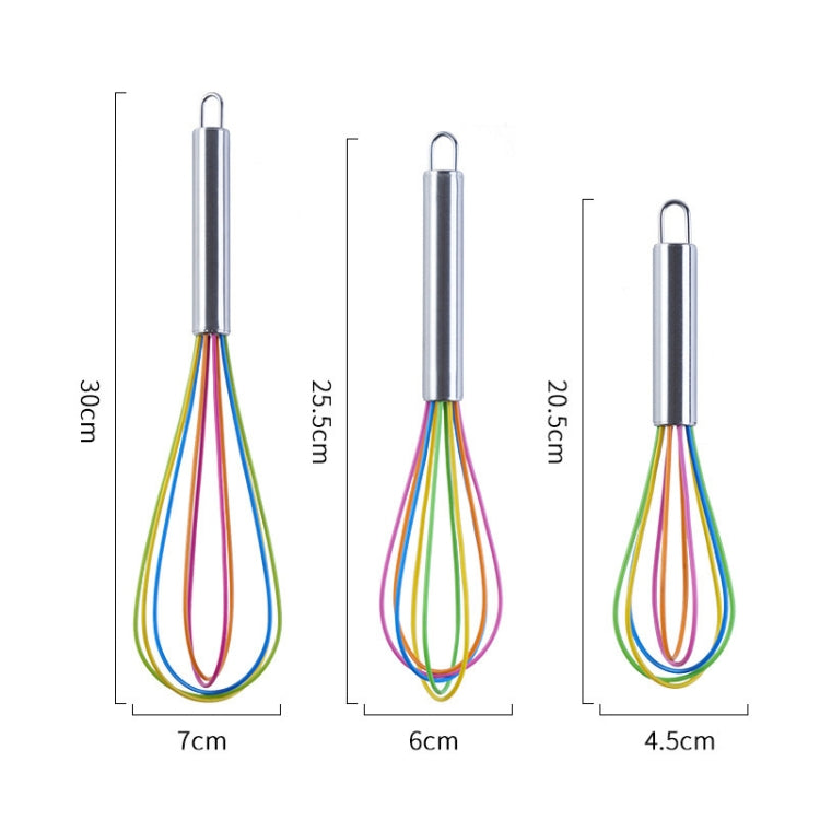 Silicone Egg Beater Home Egg Mixer Kitchen Gadgets Cream Baking Tools, Colour: 8 inch Purple - Stirrer & Squeezer by PMC TechLife | Online Shopping South Africa | PMC TechLife