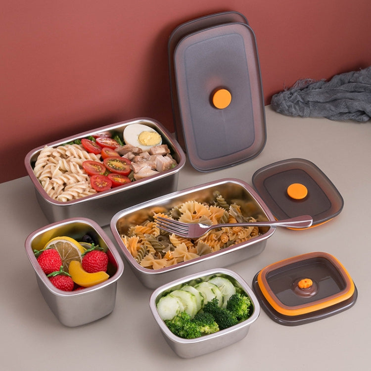 Refrigerator Fruit Fresh-Keeping Box 304 Stainless Steel Sealed Lunch Box, Capacity: 450ml - Cutlery Sets by PMC TechLife | Online Shopping South Africa | PMC TechLife