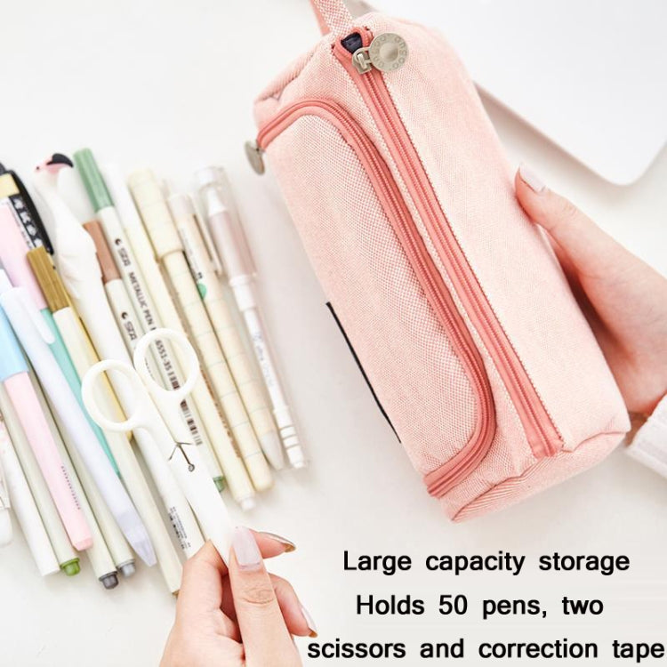 Angoo Large Capacity Pencil Case Cute Canvas Stationery Bag, Color: Daisy - Pen Holder by Angoo | Online Shopping South Africa | PMC TechLife | Buy Now Pay Later Mobicred