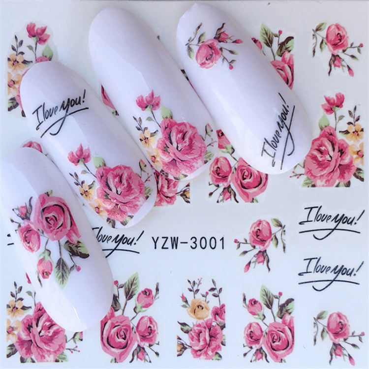 10 PCS Summer Colorful Nail Sticker Water Transfer Nail Decorations(YZW-126) - Nail Stickers by PMC Jewellery | Online Shopping South Africa | PMC Jewellery