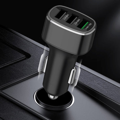 Three USB Ports Car Fast Charging Charger For Huawei/For OPPO/VIVO/OnePlus And Other Flash Charging, Model: GT680 Gray - Car Charger by PMC Jewellery | Online Shopping South Africa | PMC Jewellery