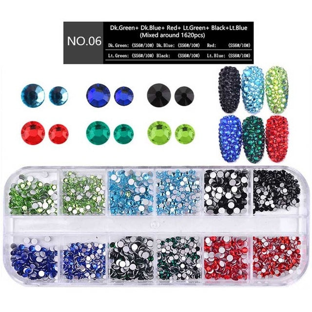 Nail Flat-back AB Crystal Strass 3D Charm Gems DIY Manicure Nail Art Decorations(06) - Nail Stickers by PMC TechLife | Online Shopping South Africa | PMC TechLife | Buy Now Pay Later Mobicred