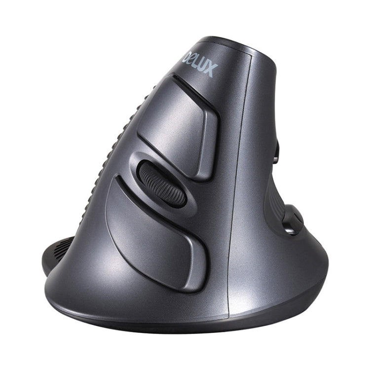 DELUX M618 6-Keys Vertical Snail Ergonomic Wireless Mouse(Black) - Wireless Mice by DELUX | Online Shopping South Africa | PMC TechLife | Buy Now Pay Later Mobicred