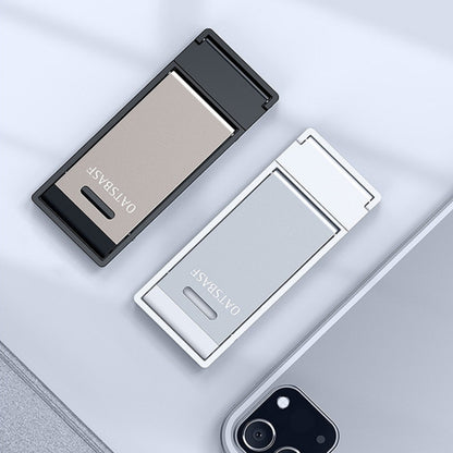Oatsbasf 03637 Aluminum Alloy Mobile Phone Bracket Desktop Folding Portable Metal Rack(Black) - Desktop Holder by Oatsbasf | Online Shopping South Africa | PMC Jewellery